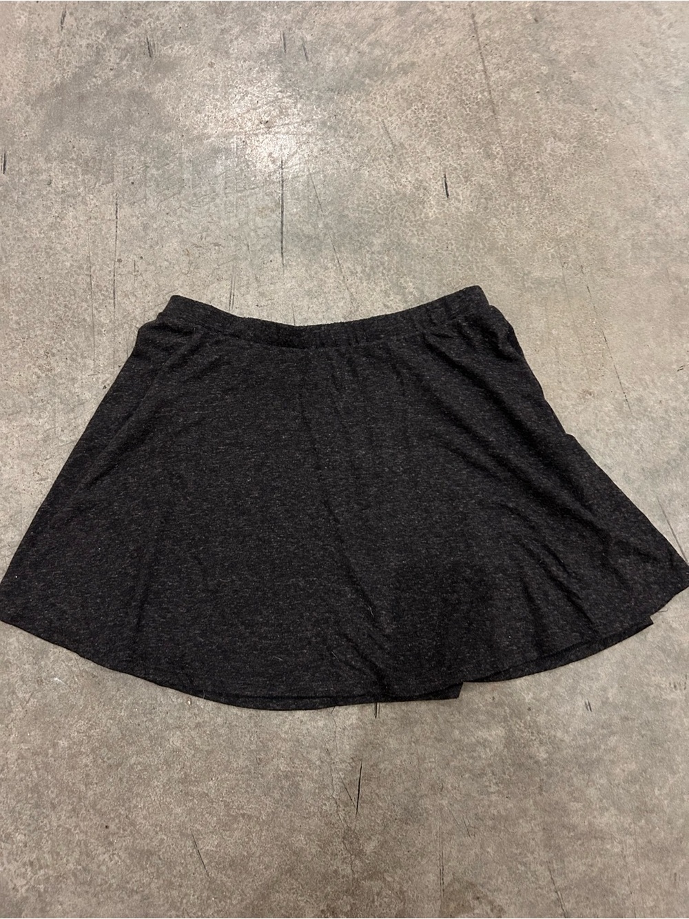 Nollie Women’s Large Grey Heathered Skater Skirt Flared Mini Made in USA